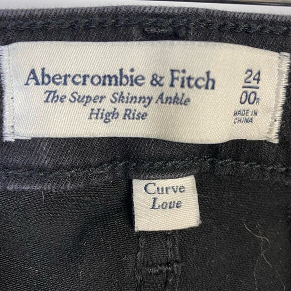 Abercrombie & Fitch Curve Love High Rise Super Skinny Ankle Jeans Size 24/00 - Picture 5 of 9